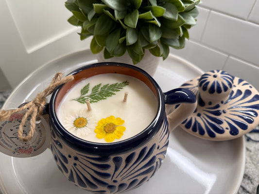 Candle Sugar Bowl Azul