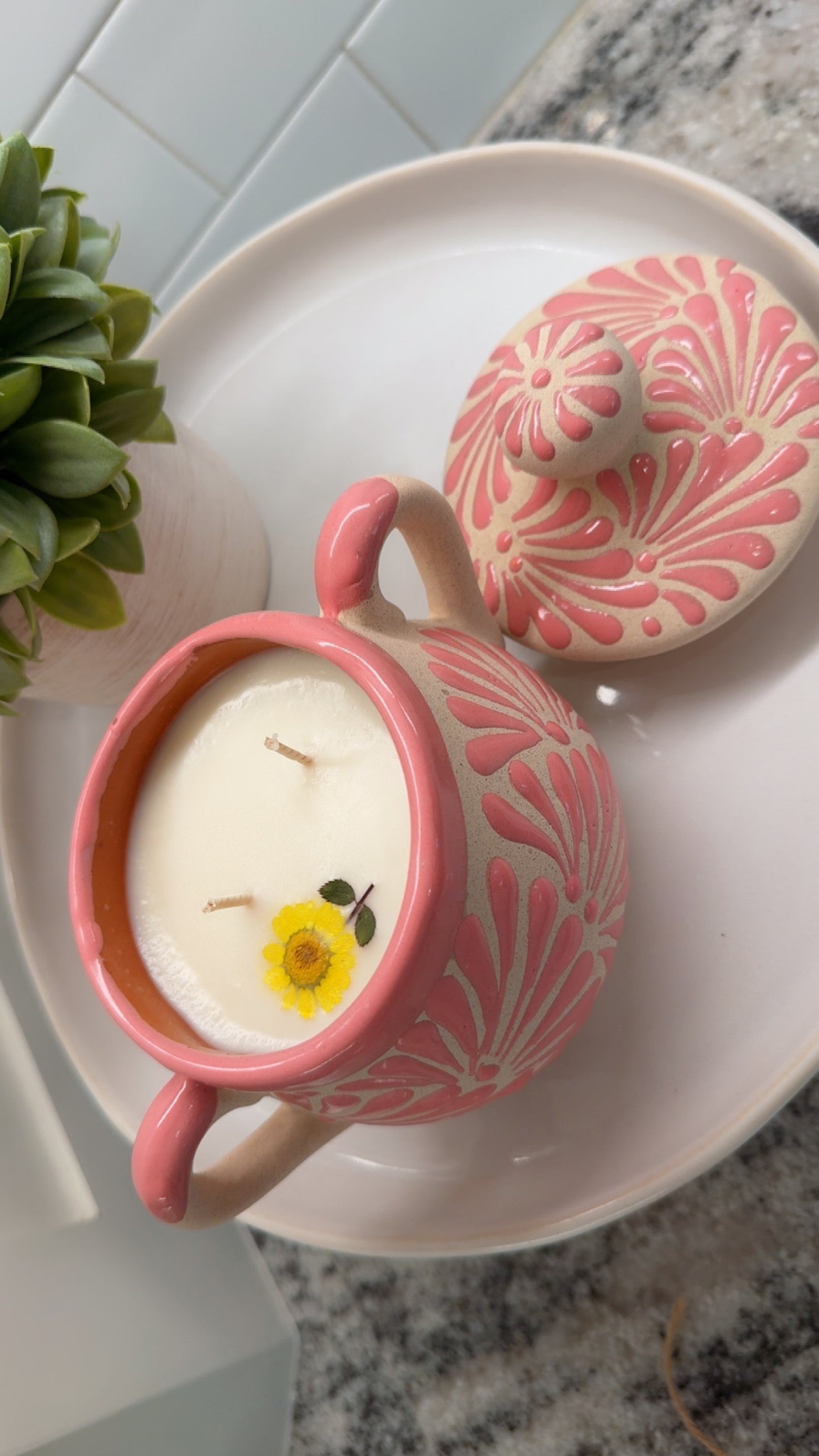 Sugar Bowl Pink Candle