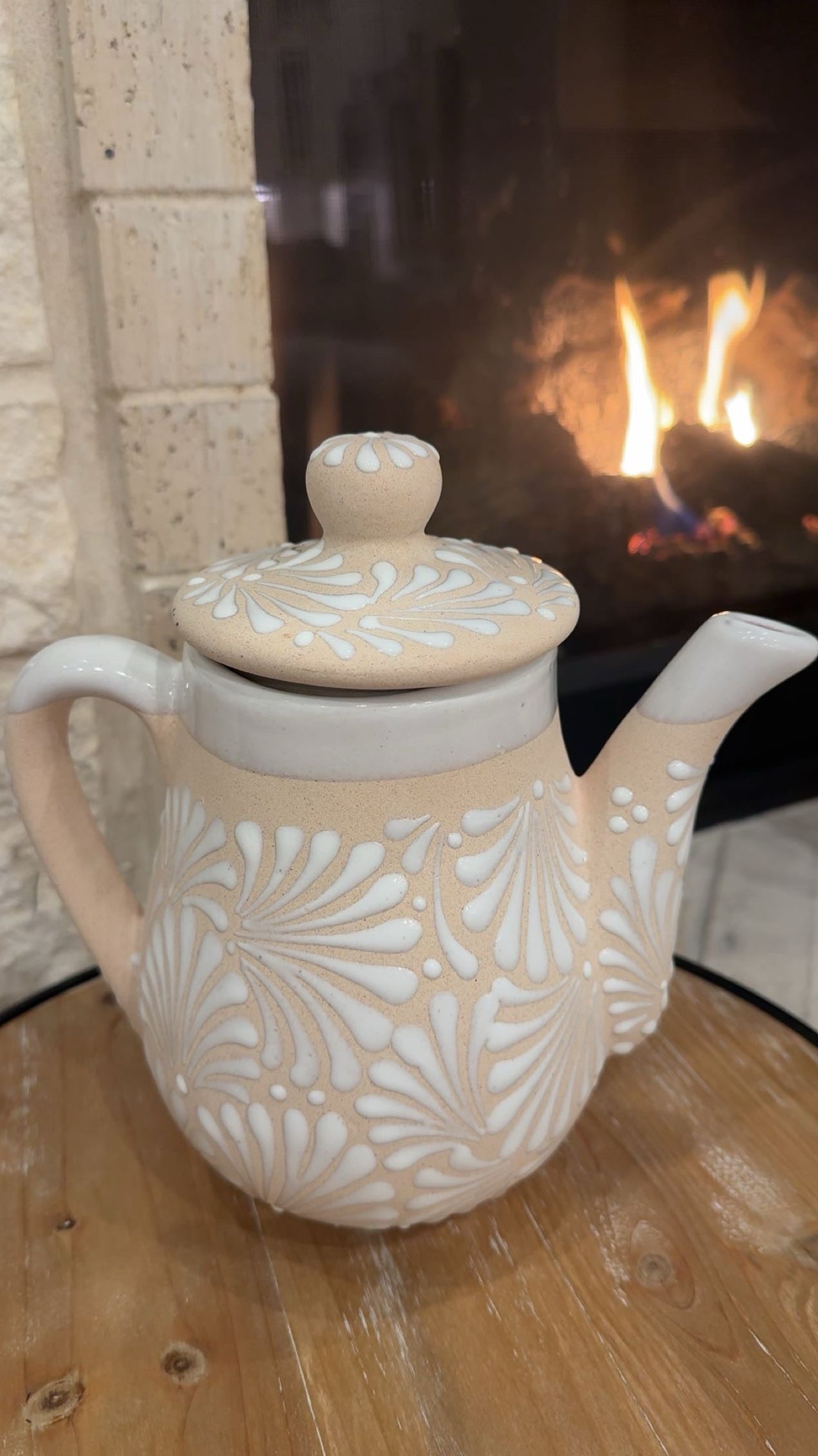 Hand Painted Artesian Tea Pot w/2 Tazas