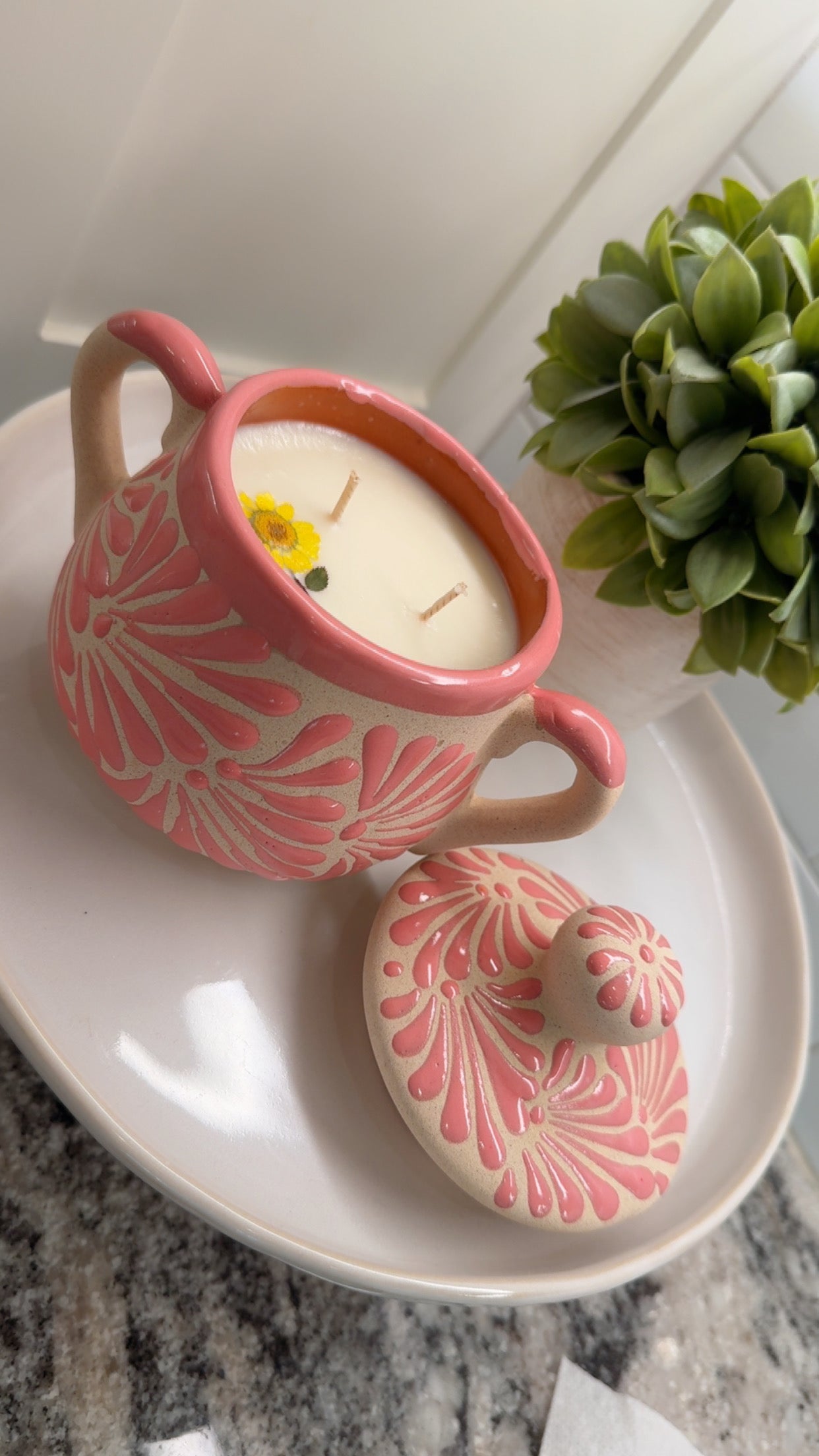 Sugar Bowl Pink Candle