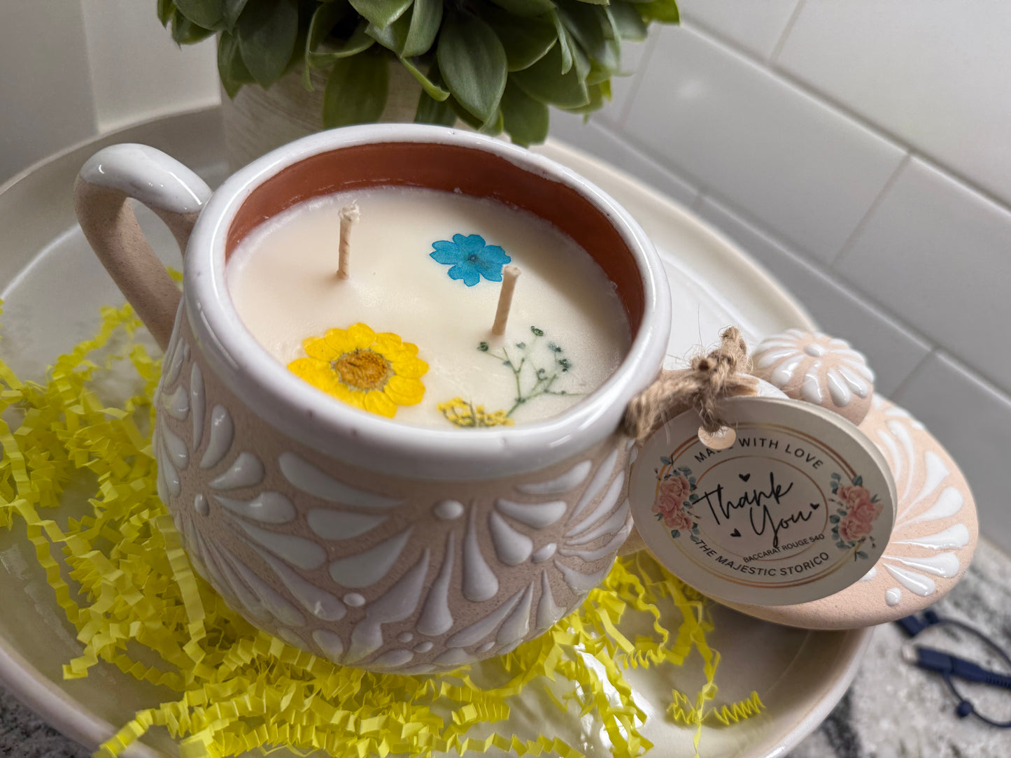 Candle Sugar Bowl White