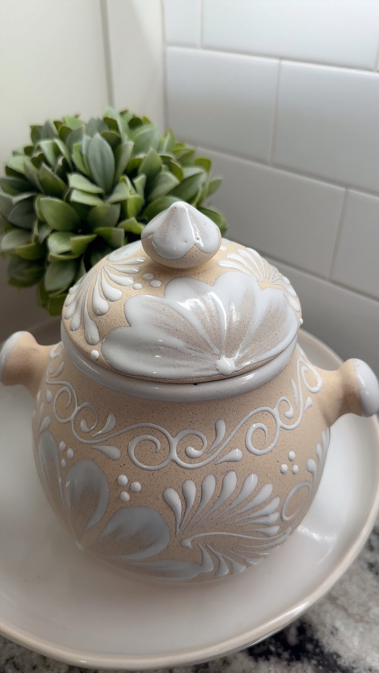 Bomba Pot Candle Blanco