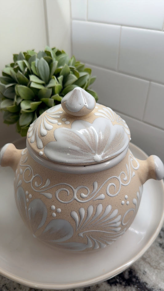 Bomba Pot Candle Blanco