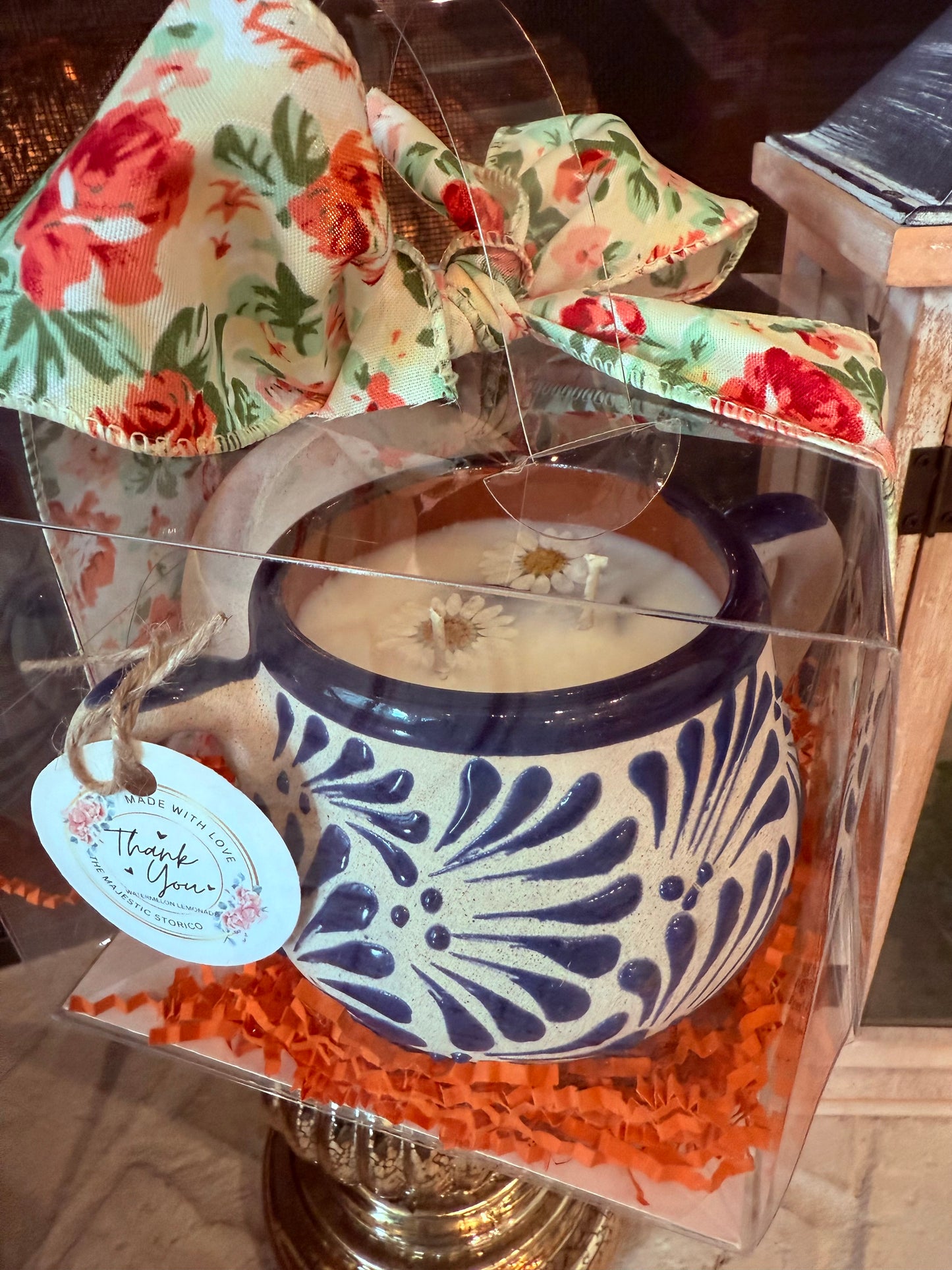 Candle Sugar Bowl Azul