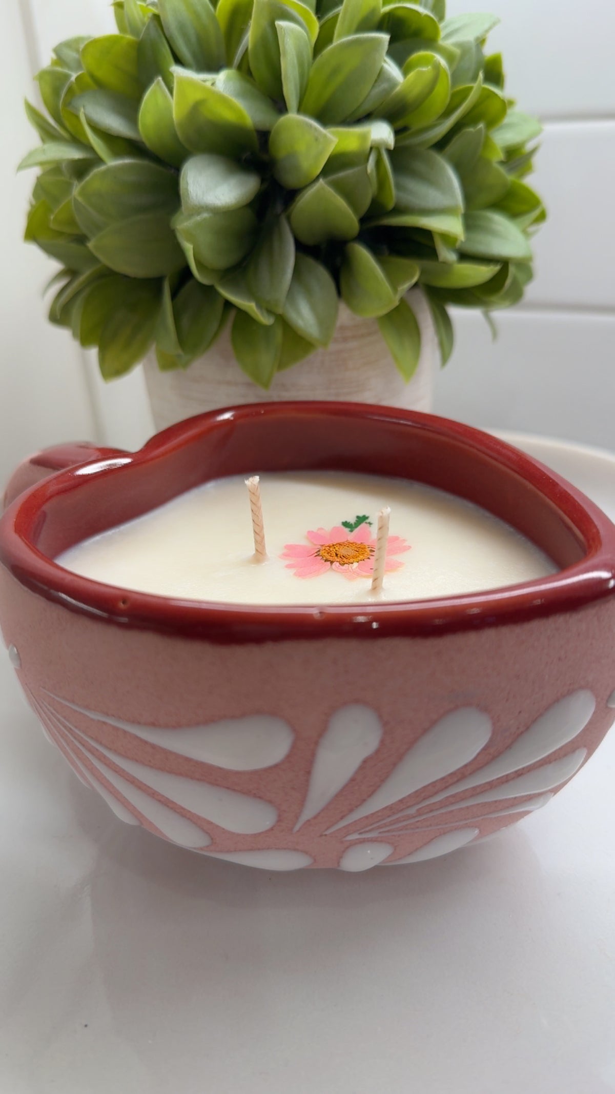 Corazon Pink Heart Candle