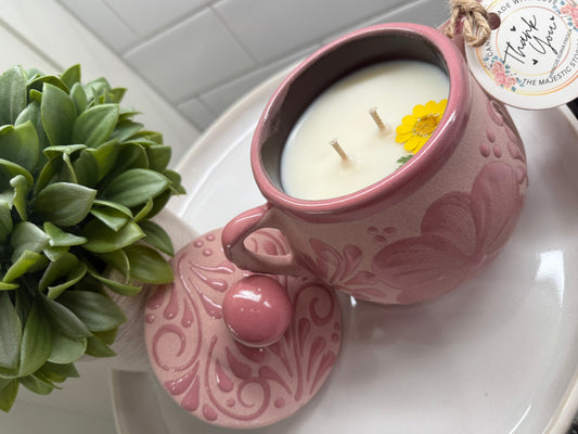 Candle Sugar Bowl Pink