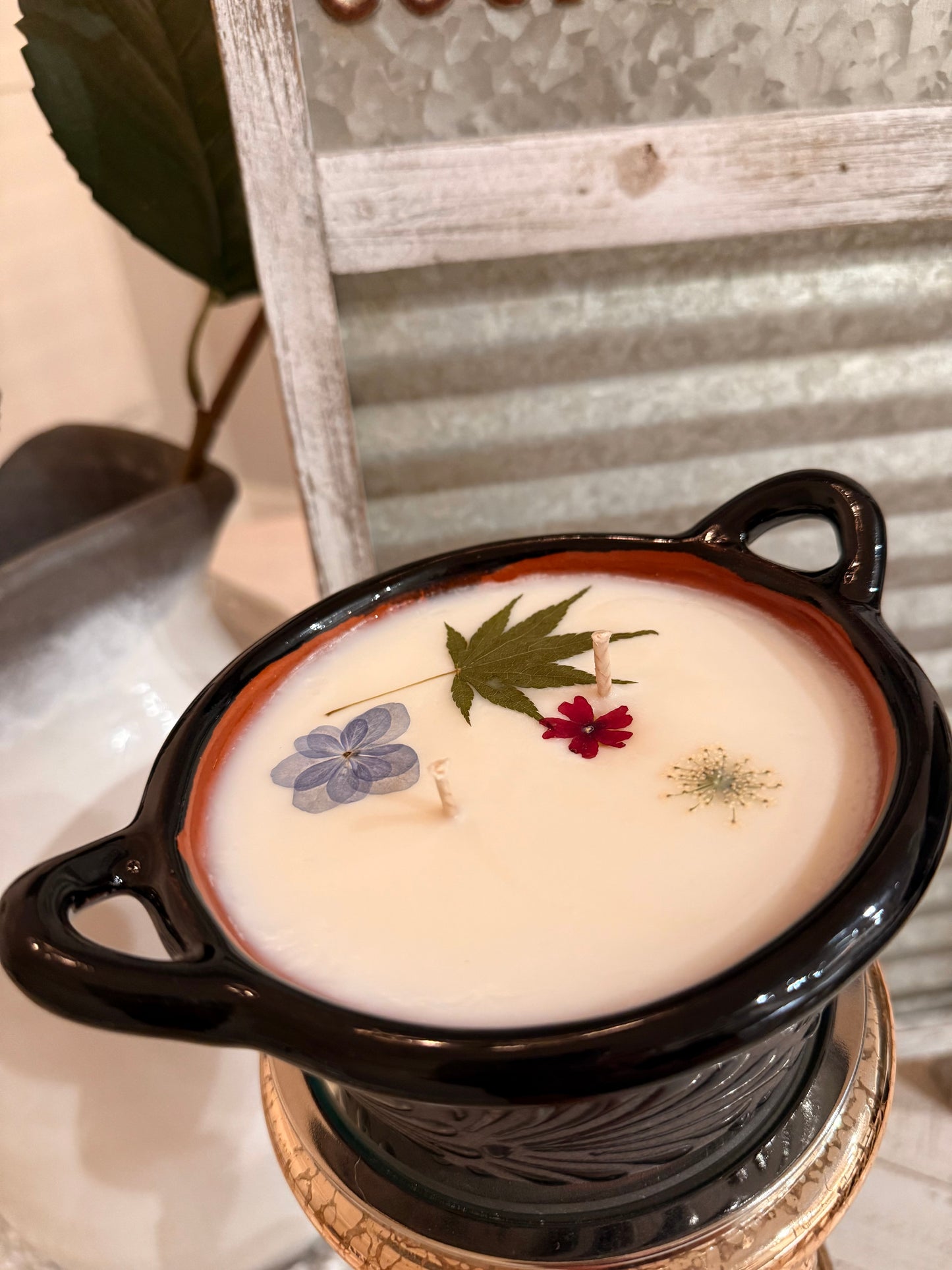 Elegant Black Cazuelita Candle