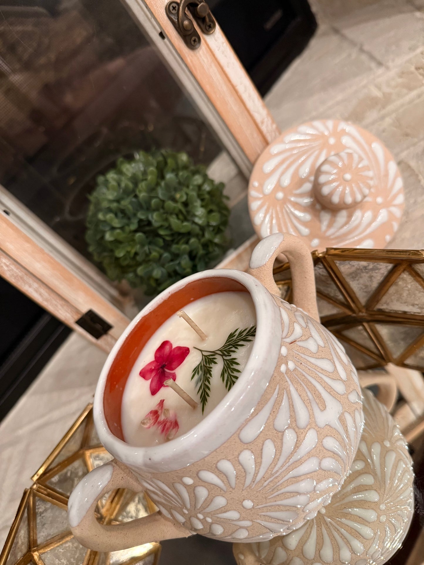 Candle Sugar Bowl White