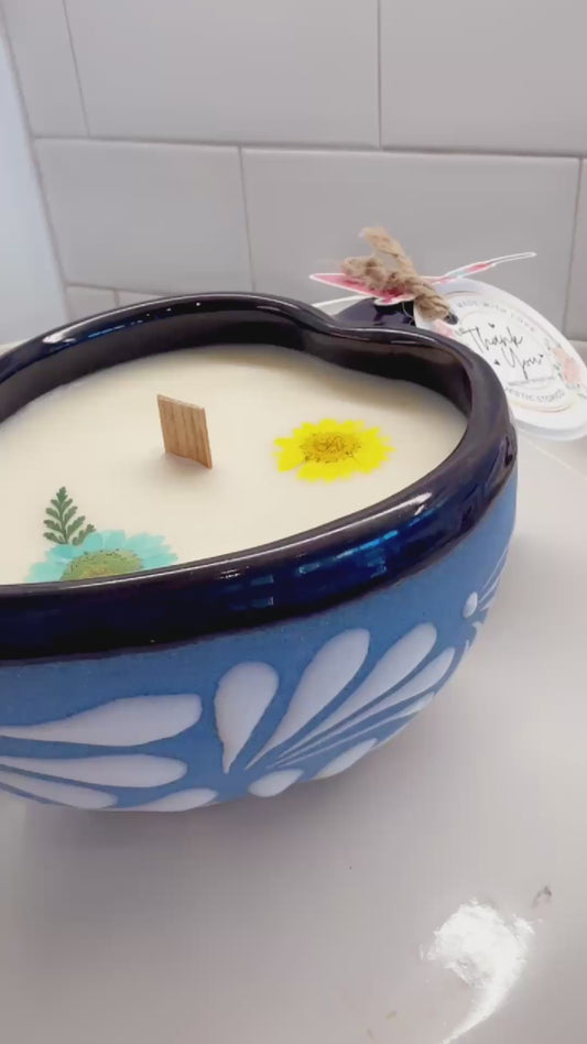 Corazon Azul Heart Candle