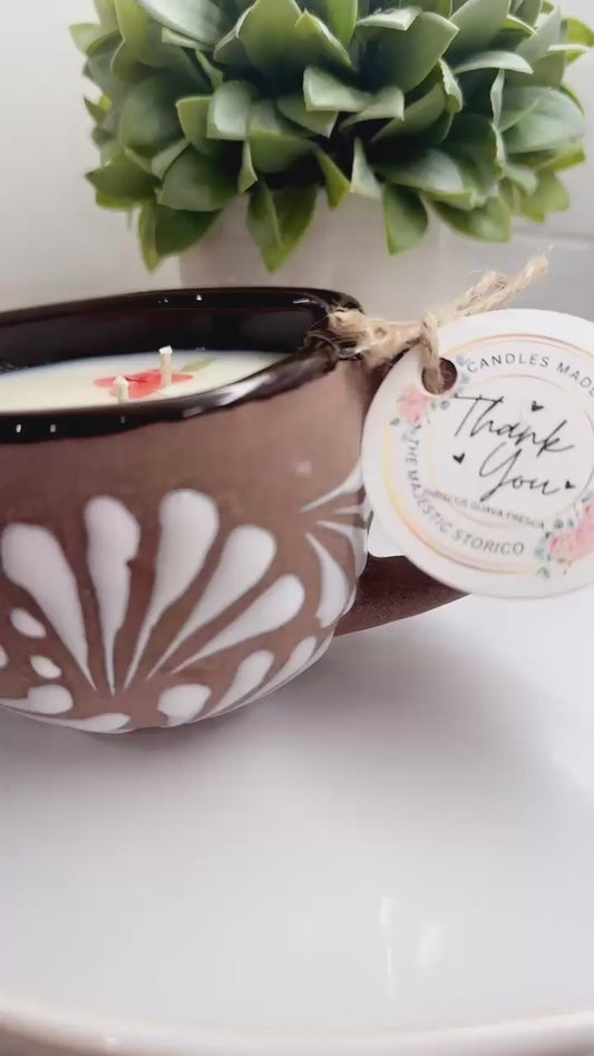 Corazon Heart Candle Brown