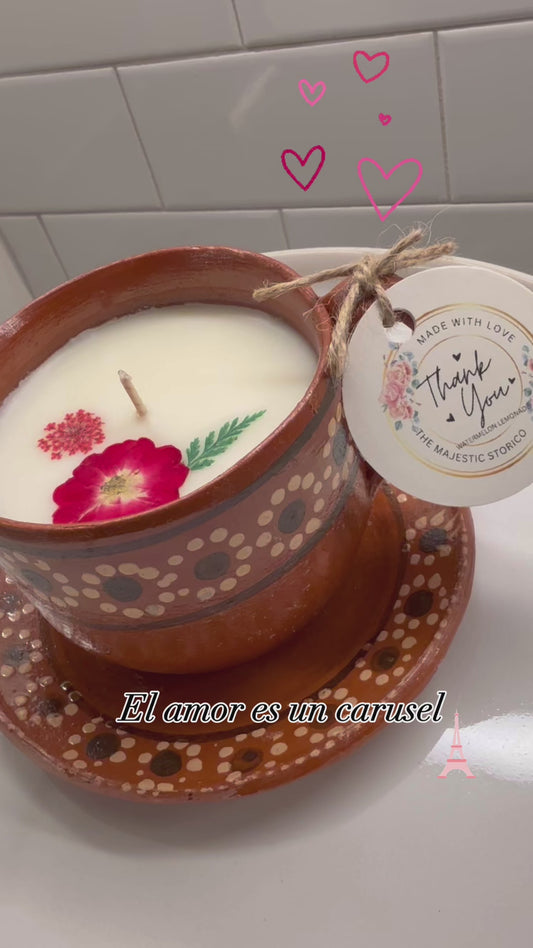 Candle Taza & Saucer Plate