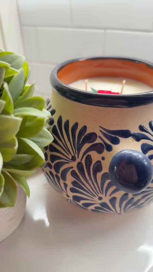 Bomba Pot Candle Azul