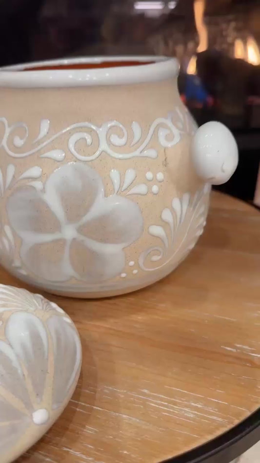 Bomba Pot Candle Blanco